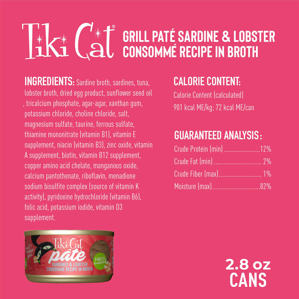 Finely minced texture and rich broth shown in Tiki Cat Grill Pate