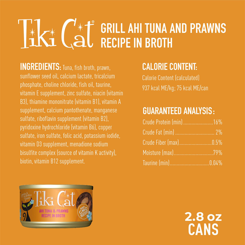 Tiki Cat Grill served in consommé showing real fish and hydration-friendly broth