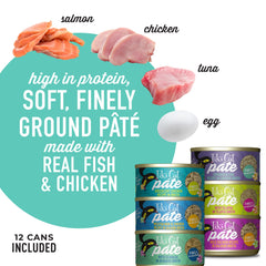 Tiki Cat Luau pâté succulent chicken can, high-protein meal.