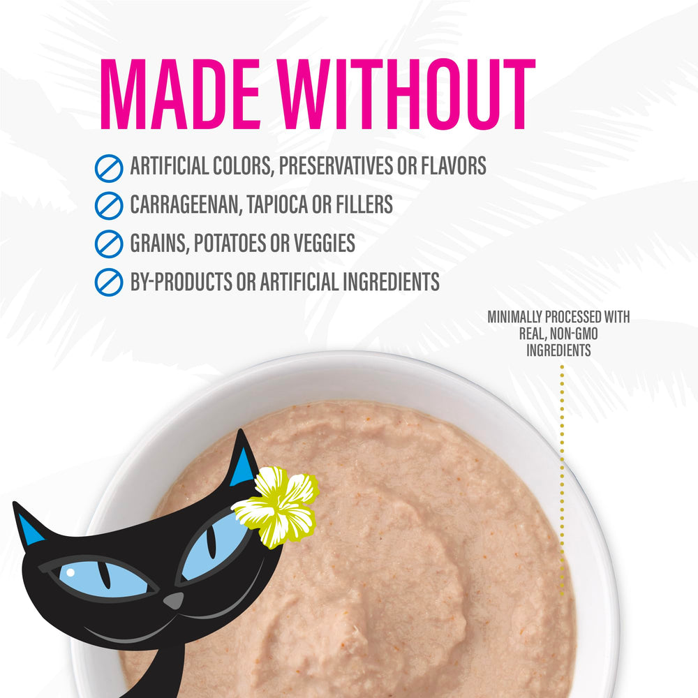 High moisture content of Tiki Cat Luau Velvet Mousse aids hydration