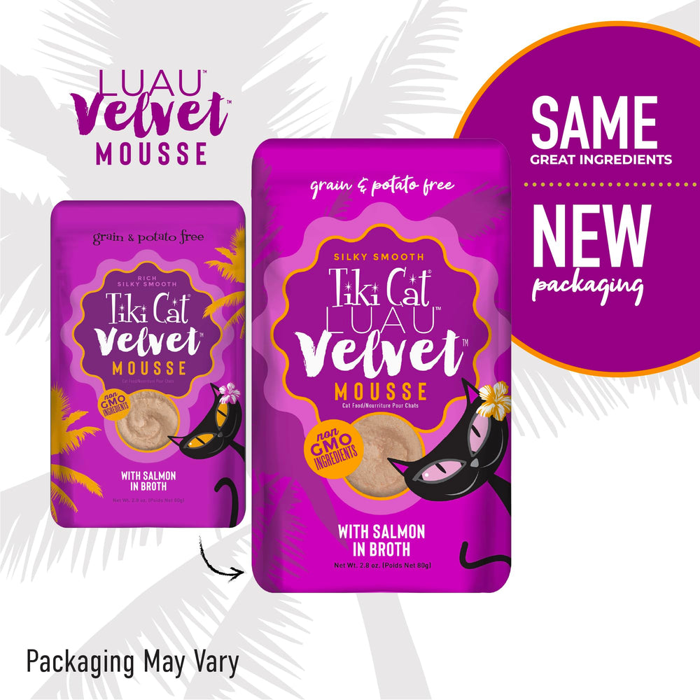 Tiki Cat Luau Velvet Mousse serving in bowl highlights texture and moisture