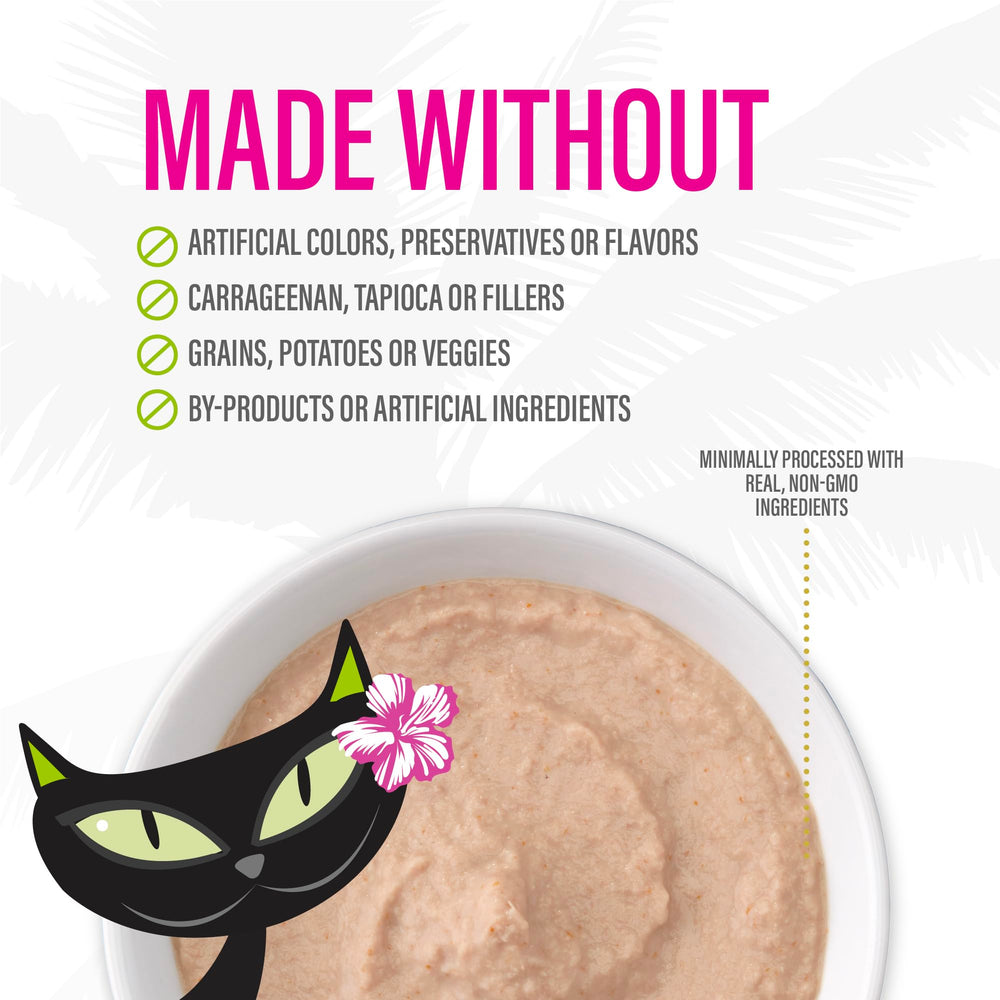 Tiki Cat Luau Velvet tuna-chicken mousse pouch adds variety