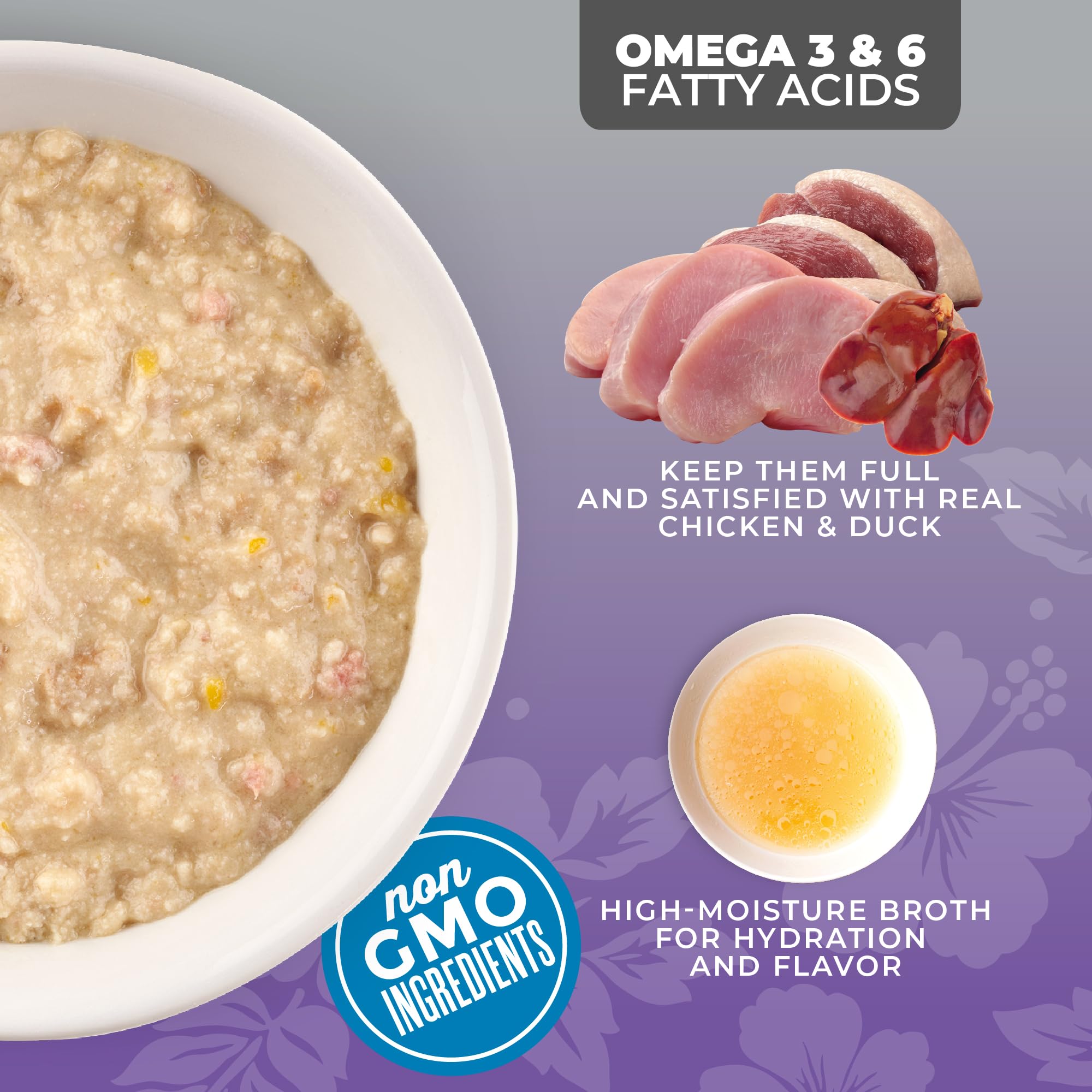 Tiki Cat Silver Paté ingredients featuring chicken, duck and liver
