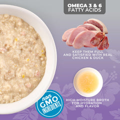 Tiki Cat Silver Paté ingredients featuring chicken, duck and liver