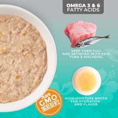 Label on Tiki Cat Silver Pate showing non-GMO ingredients.