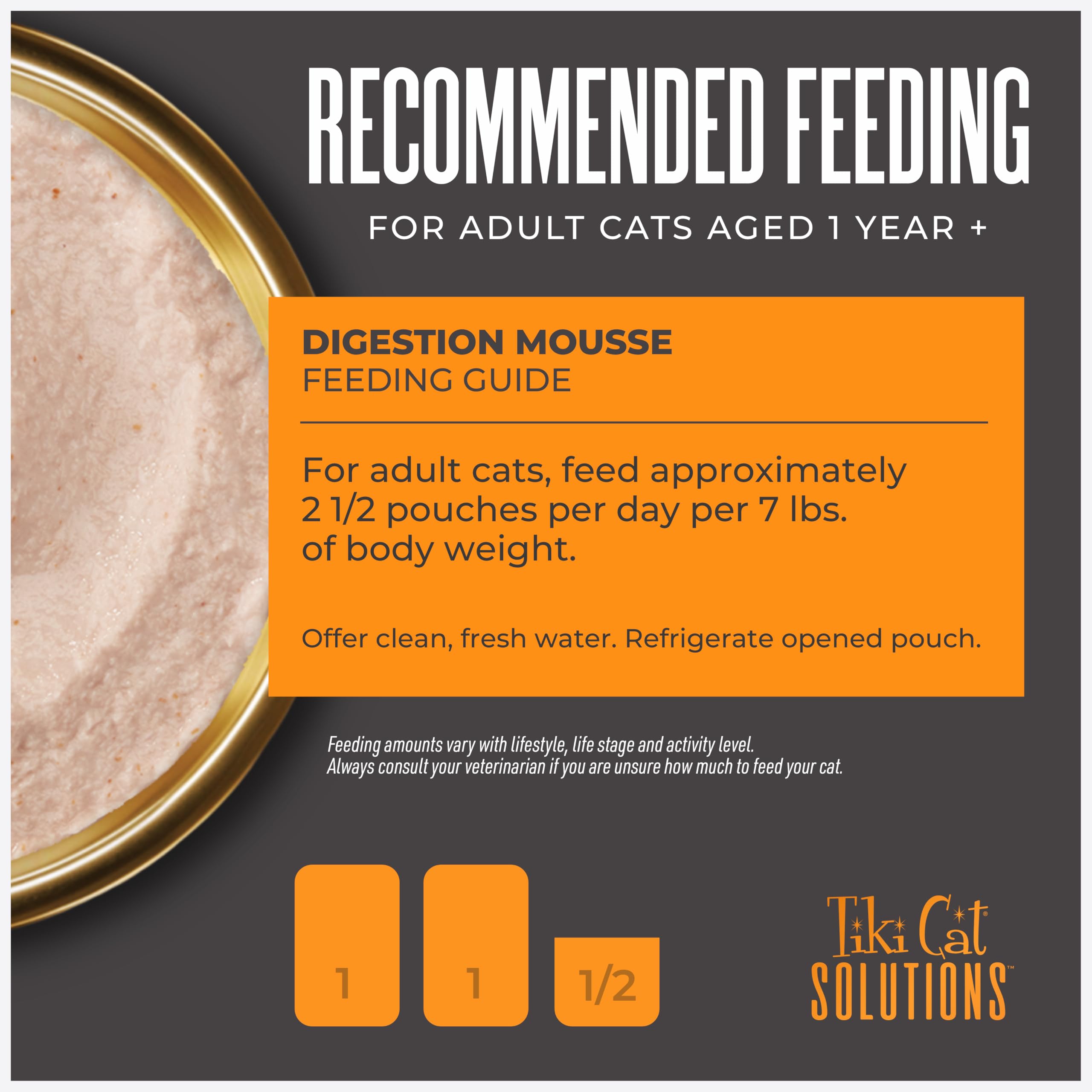 Soft mousse appeals to picky eaters from Tiki Cat Solutions Digestion Mousse