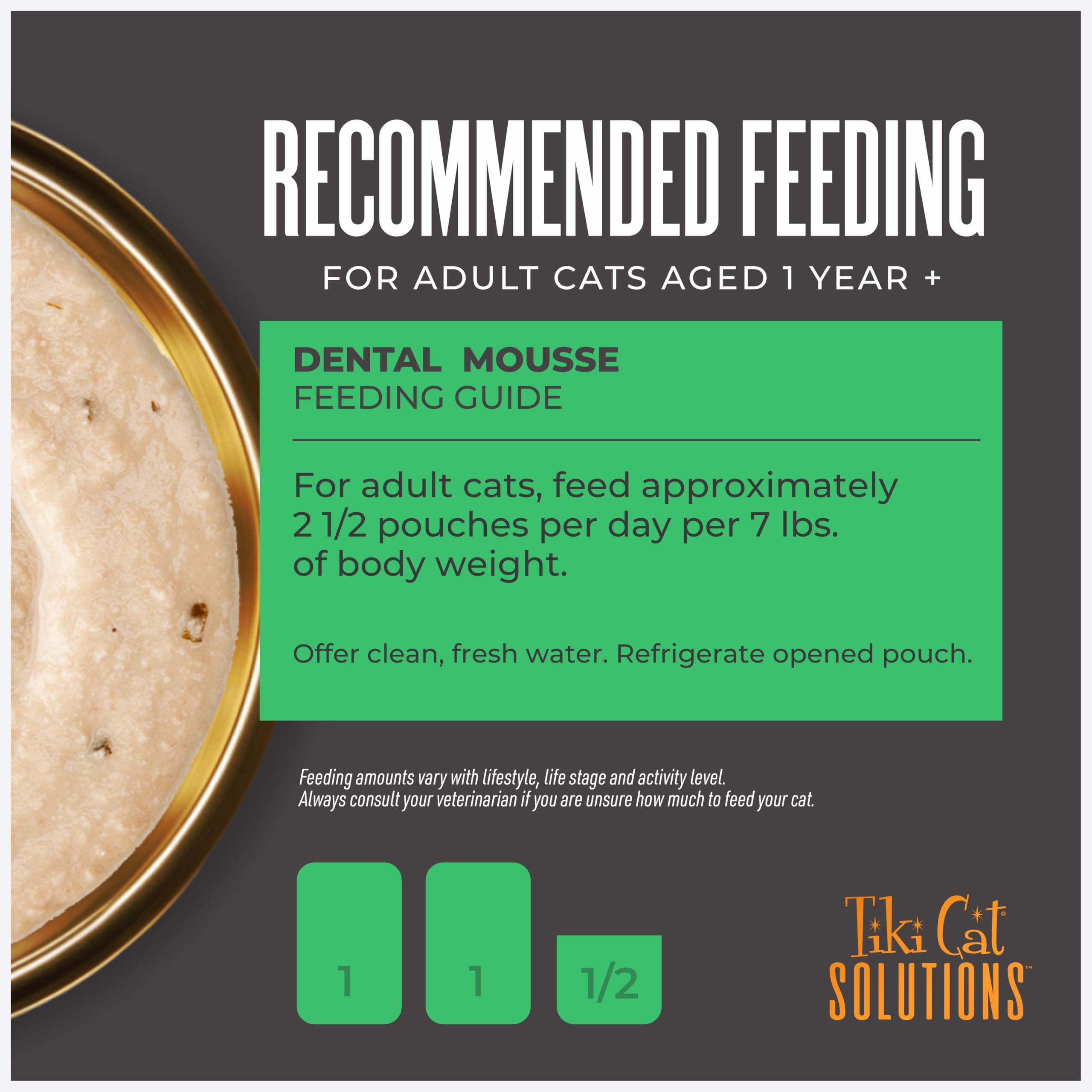 Tiki Cat Solutions Mousse omega 3 and 6 graphic.