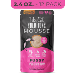 Tiki Cat Solutions Mousse served in a bowl, appealing texture for adult cats