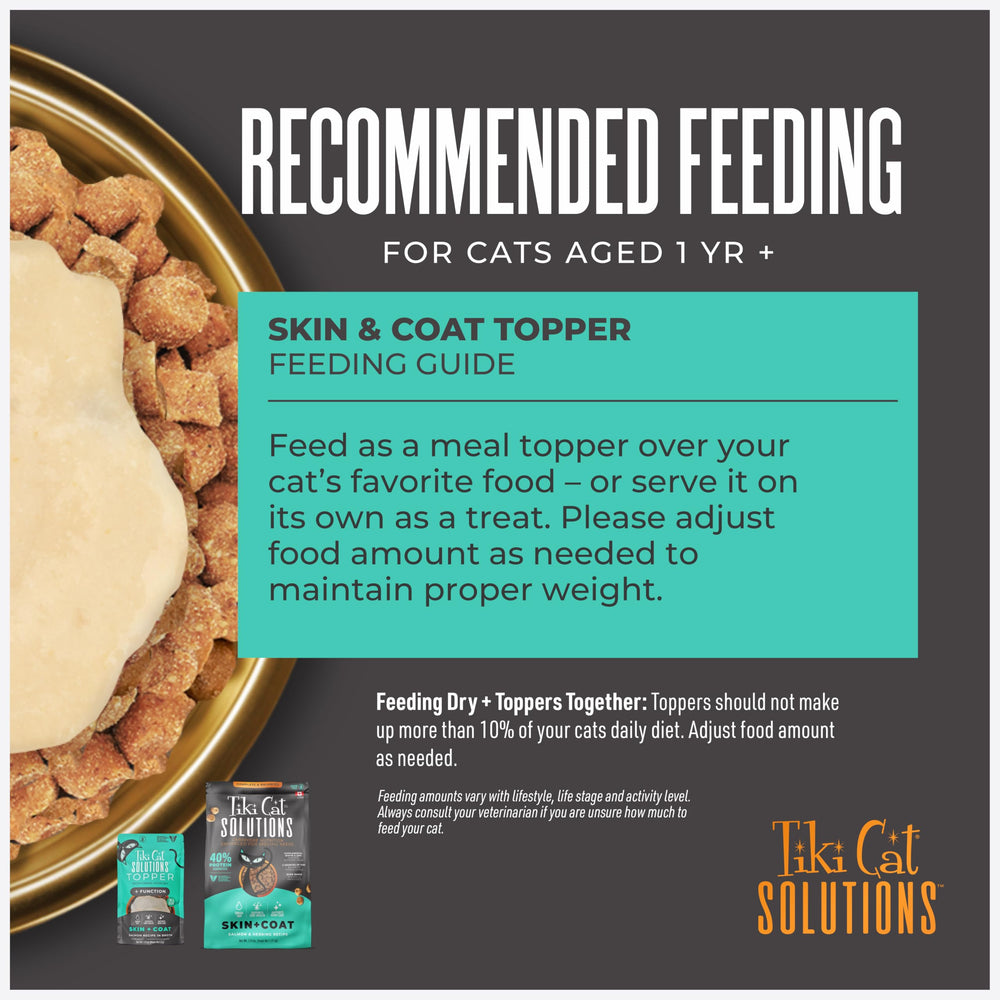 Tiki Cat Solutions grain-free non-GMO label on packaging.