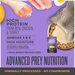 Serving topper over kibble for added moisture and flavor.