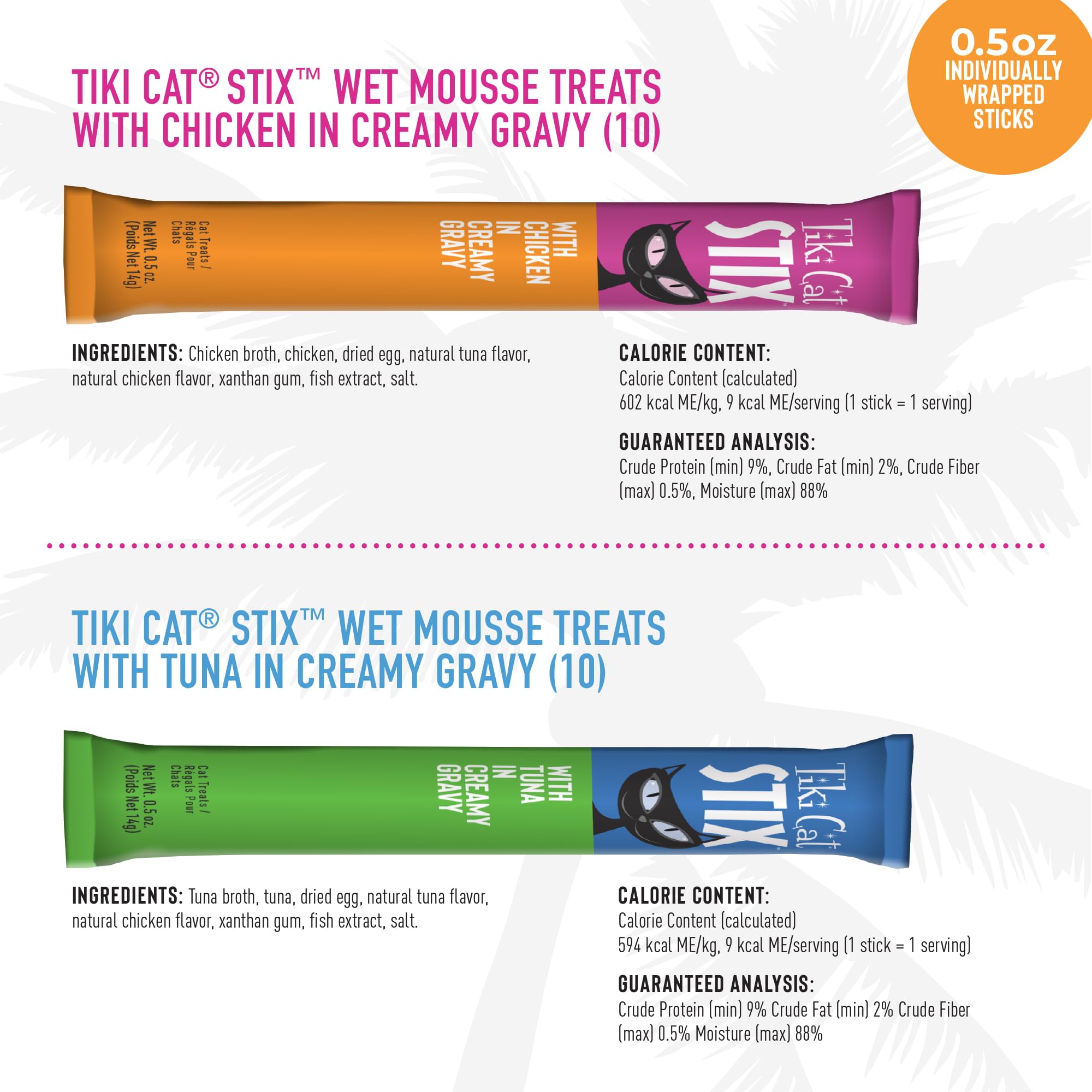 Tiki Cat Stix tuna mousse tube, easy lickable treat for meals.