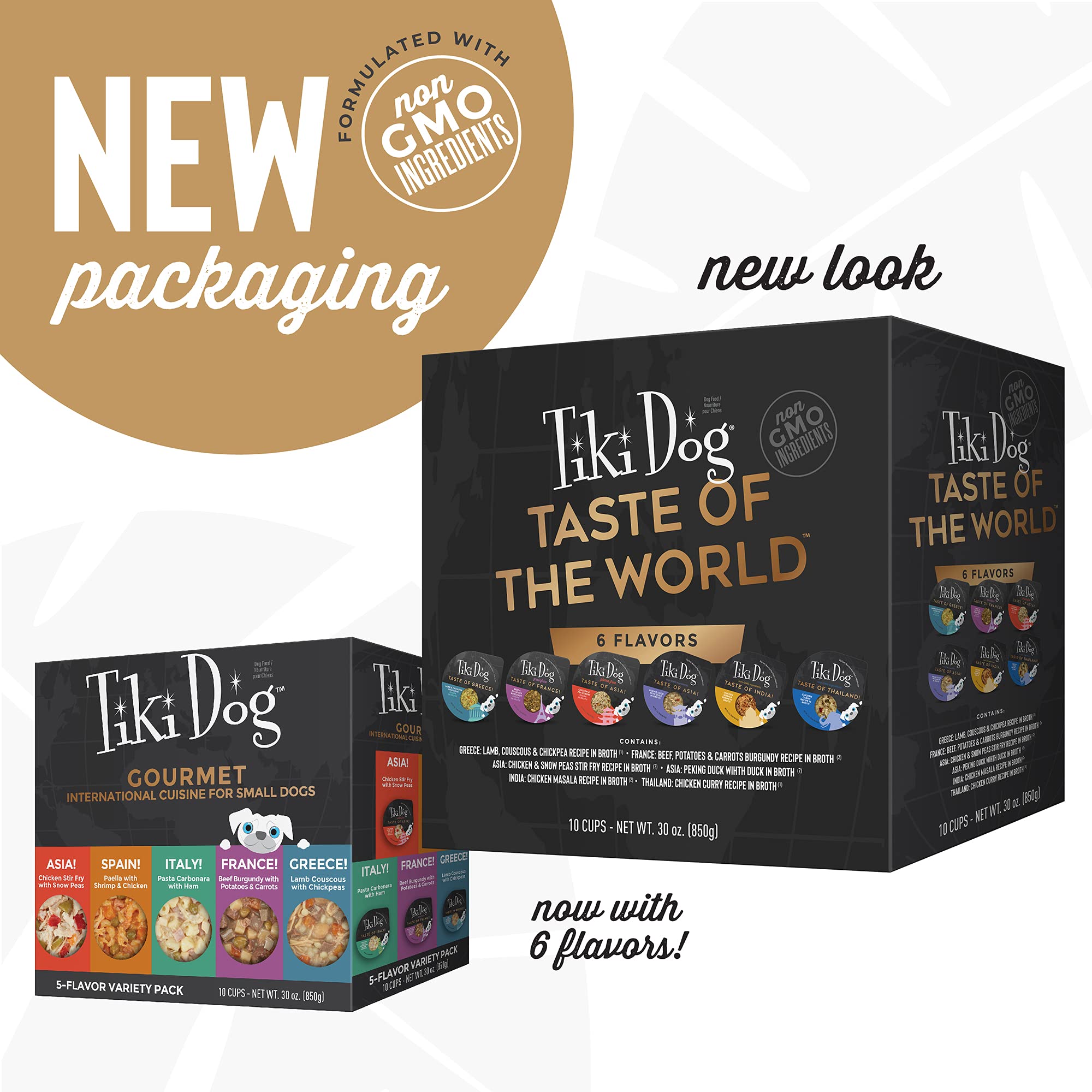 Tiki Dog Taste of the World French Burgundy cup delivers rich beef in broth.
