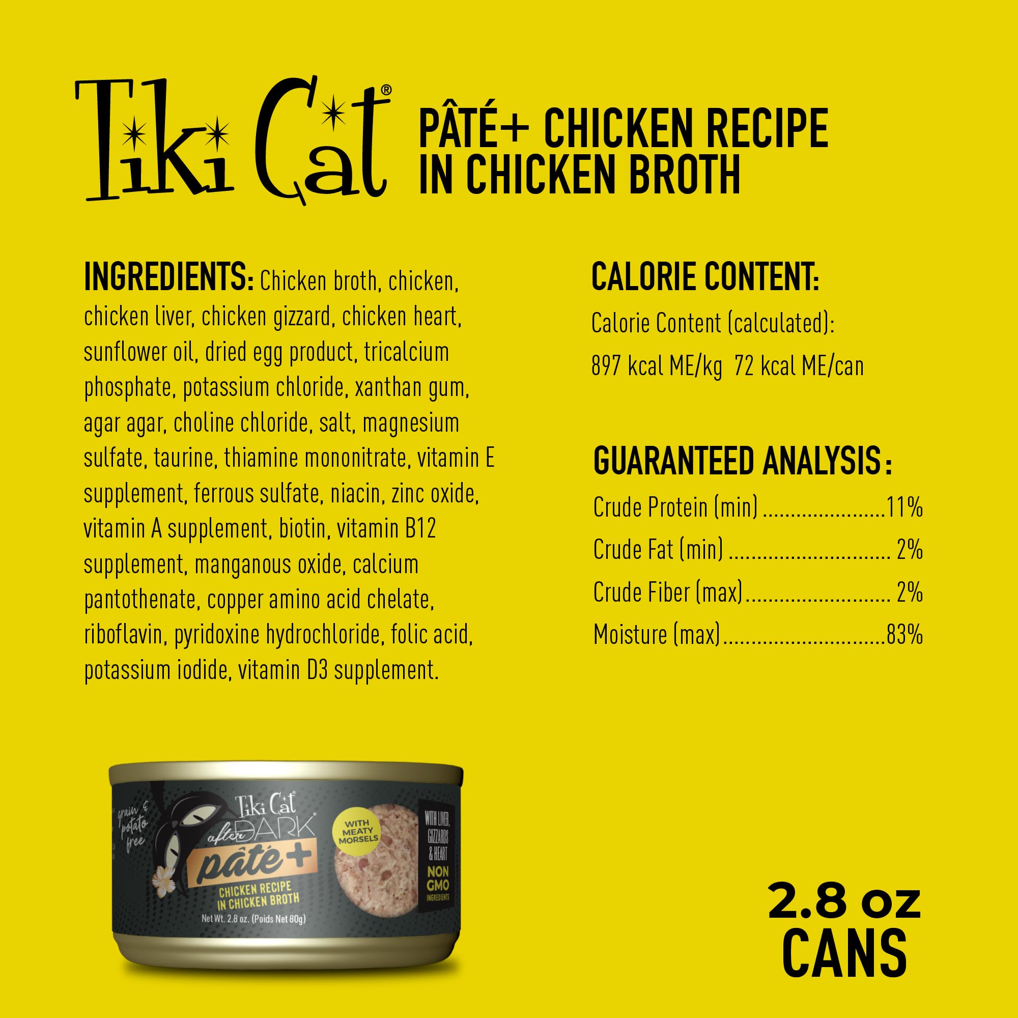 Tiki Pets After Dark Pate+ chicken mince close-up highlighting protein-rich meat