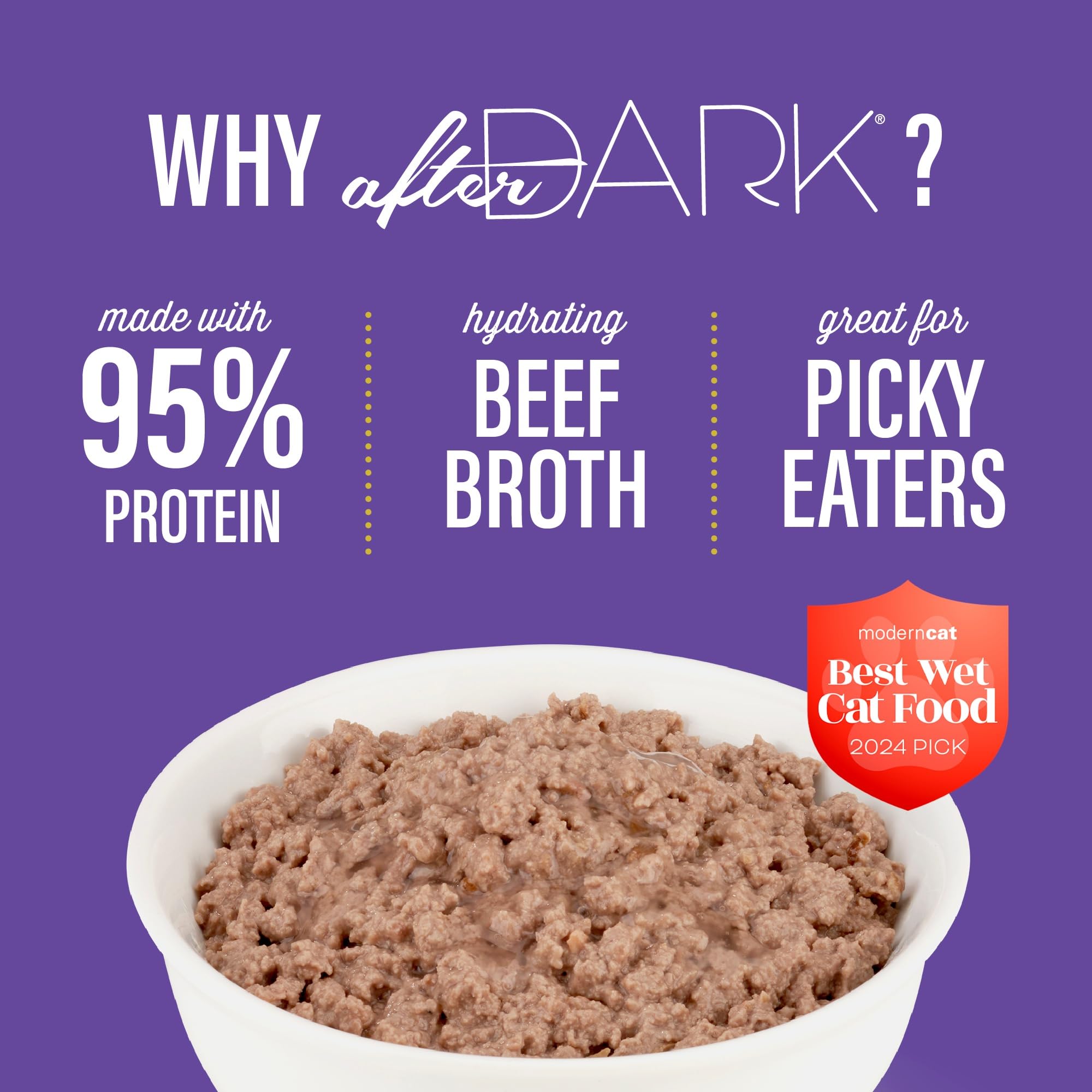 Tiki Pets After Dark Pate 3 oz can serving size shown for cats.