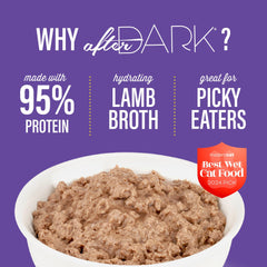 Tiki Cat After Dark Pate smooth texture for easy feeding.
