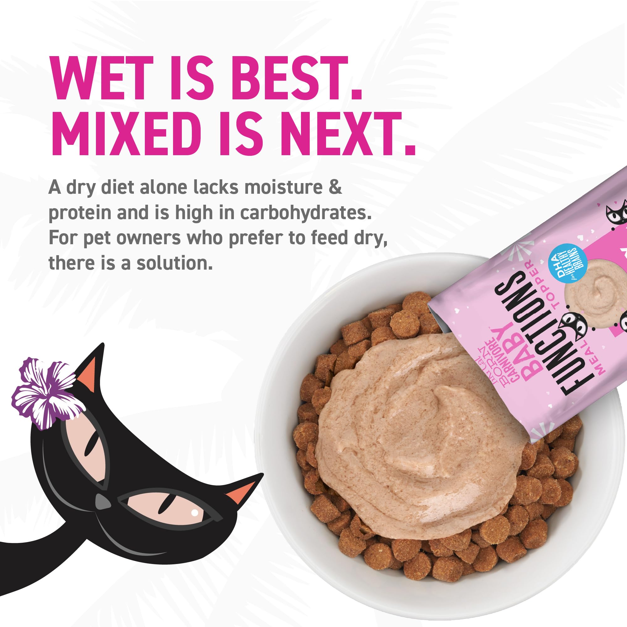 Tiki Cat Born Carnivore Baby Topper Mousse grain-free and carrageenan-free.
