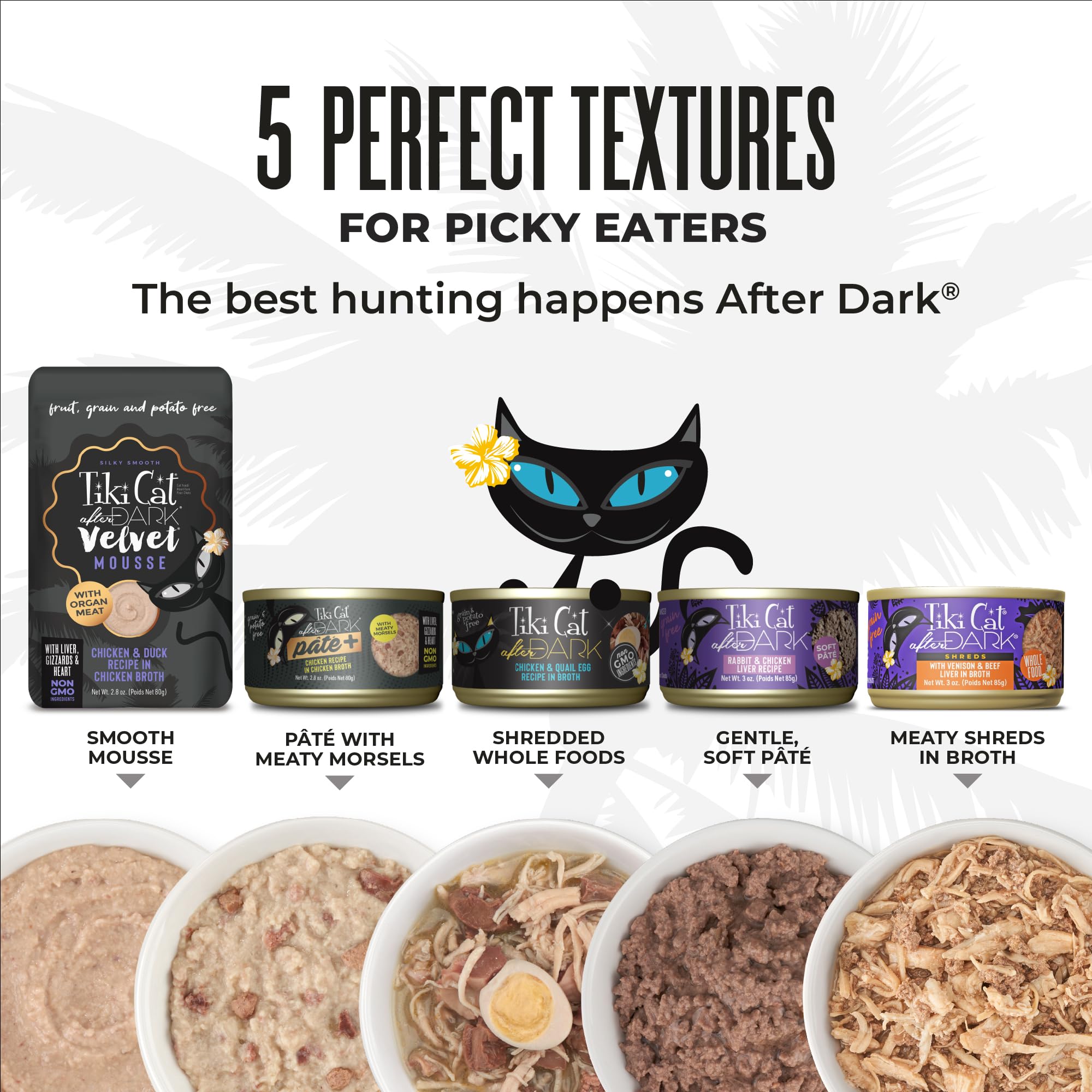 TIKI PETS Tiki Cat After Dark Pack 12-Can, convenient portions for regular feeding.