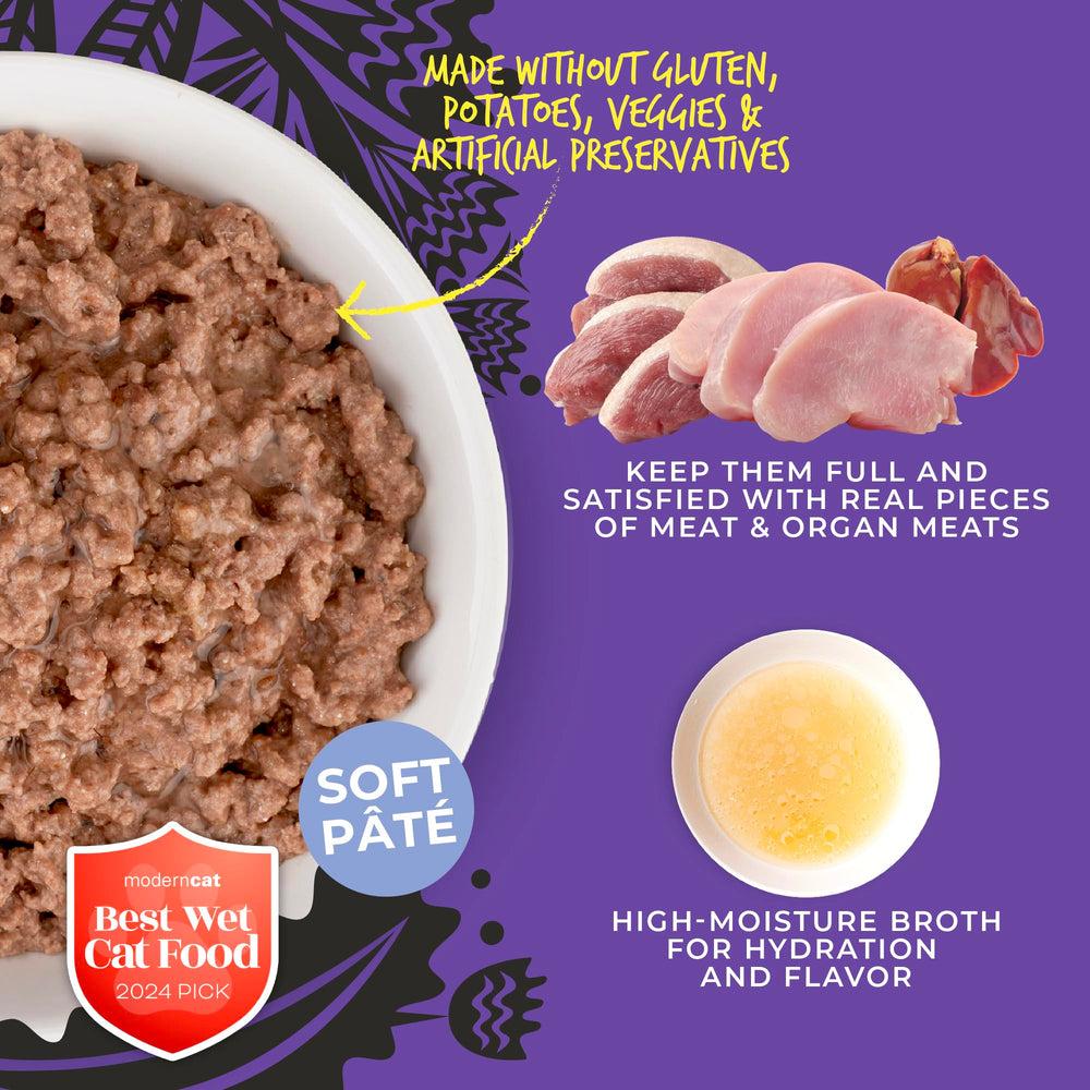 Front label showcasing variety pack and grain-free formula