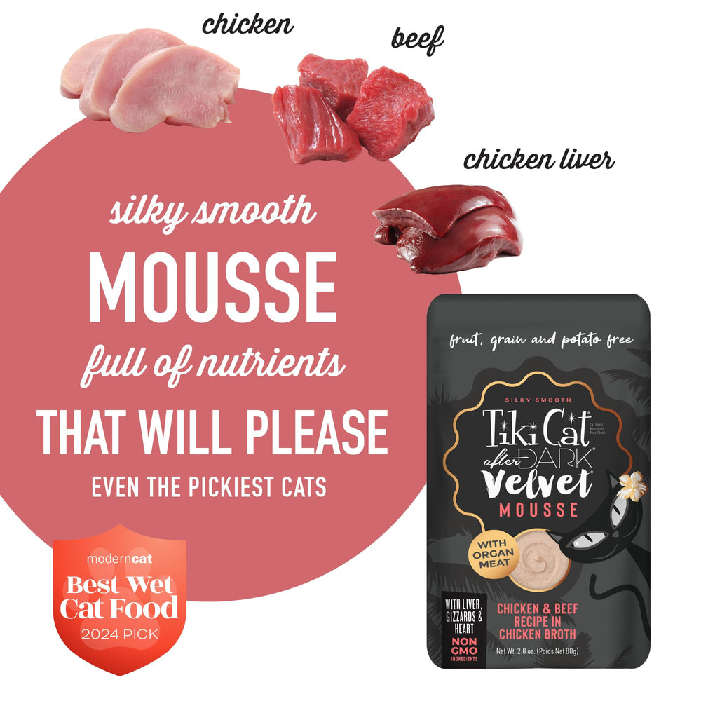 Tiki Cat After Dark Velvet Mousse serving in broth-rich bowl emphasizes moisture and flavor