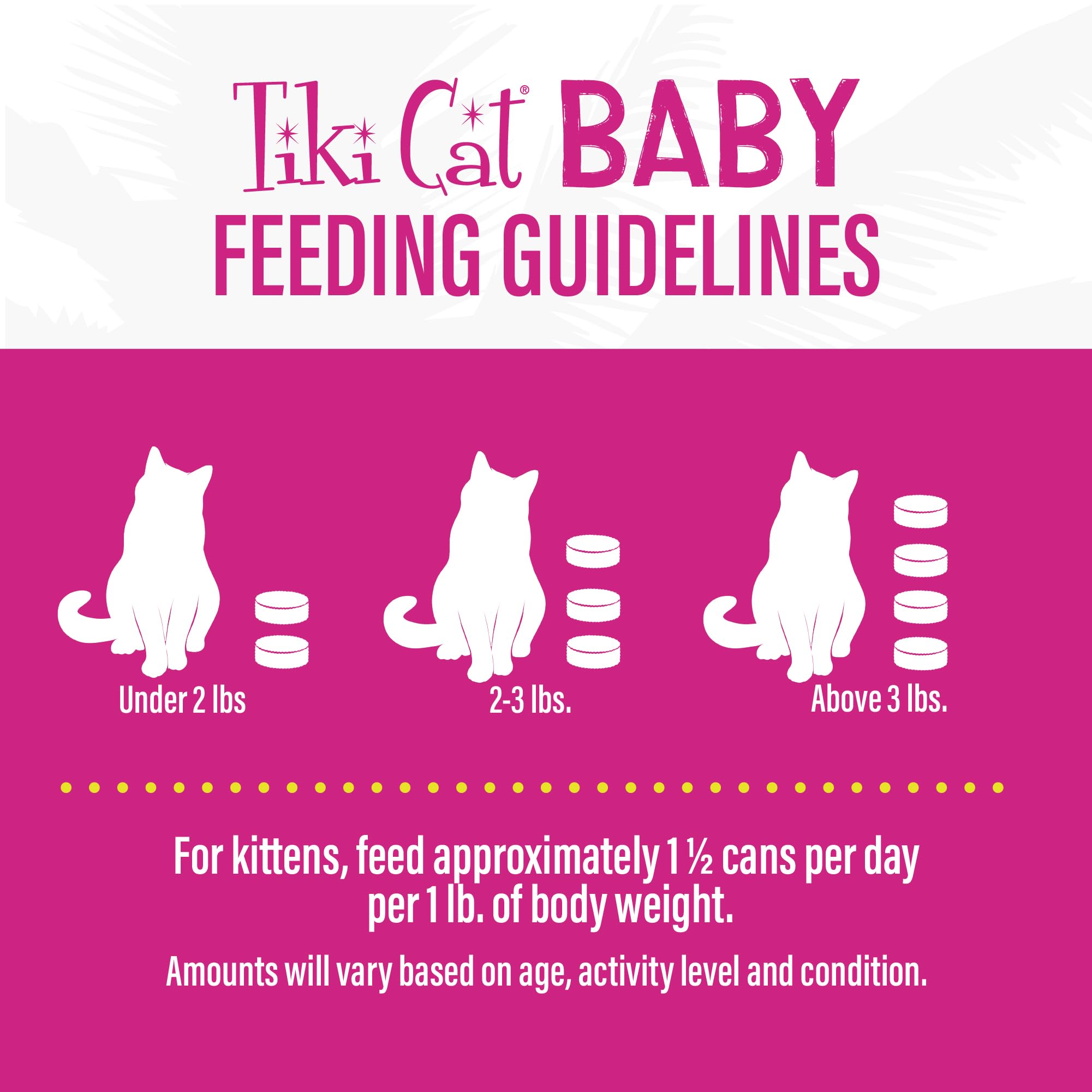 Omega-3 and antioxidants in Tiki Cat Baby Pate for healthy growth