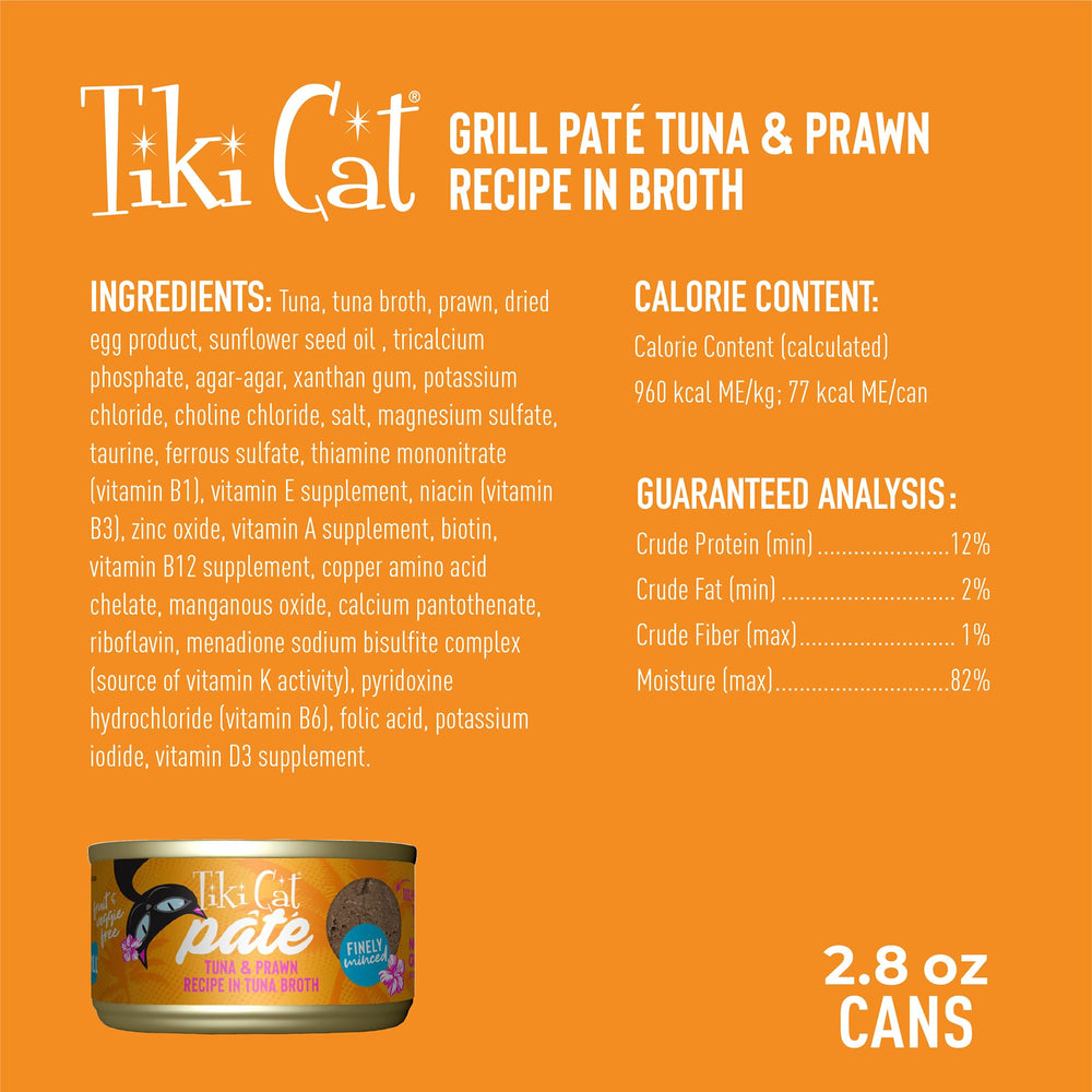 Tiki Cat Grill Pate Tuna & Prawn serving bowl shows hydrating broth