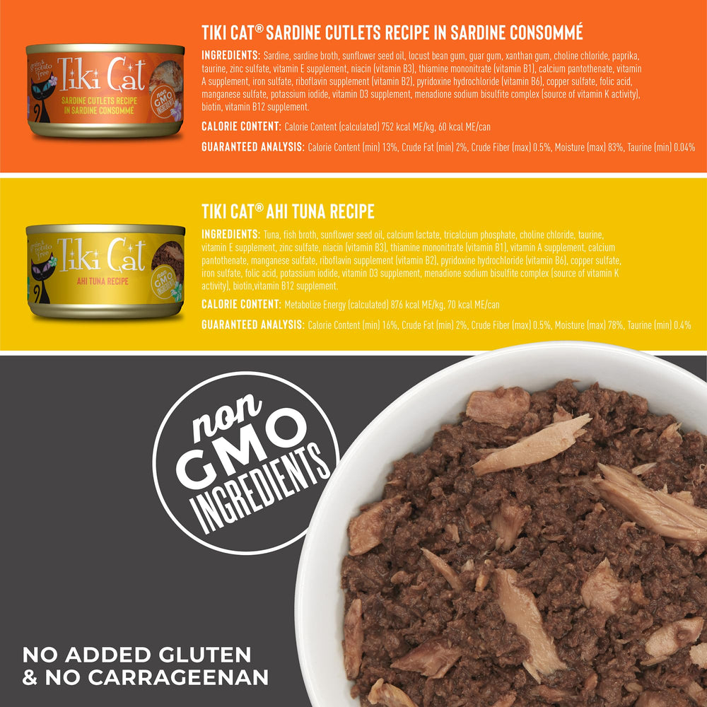 Tiki Pets Tiki Cat Grill served in bowl reveals moist, appealing meal
