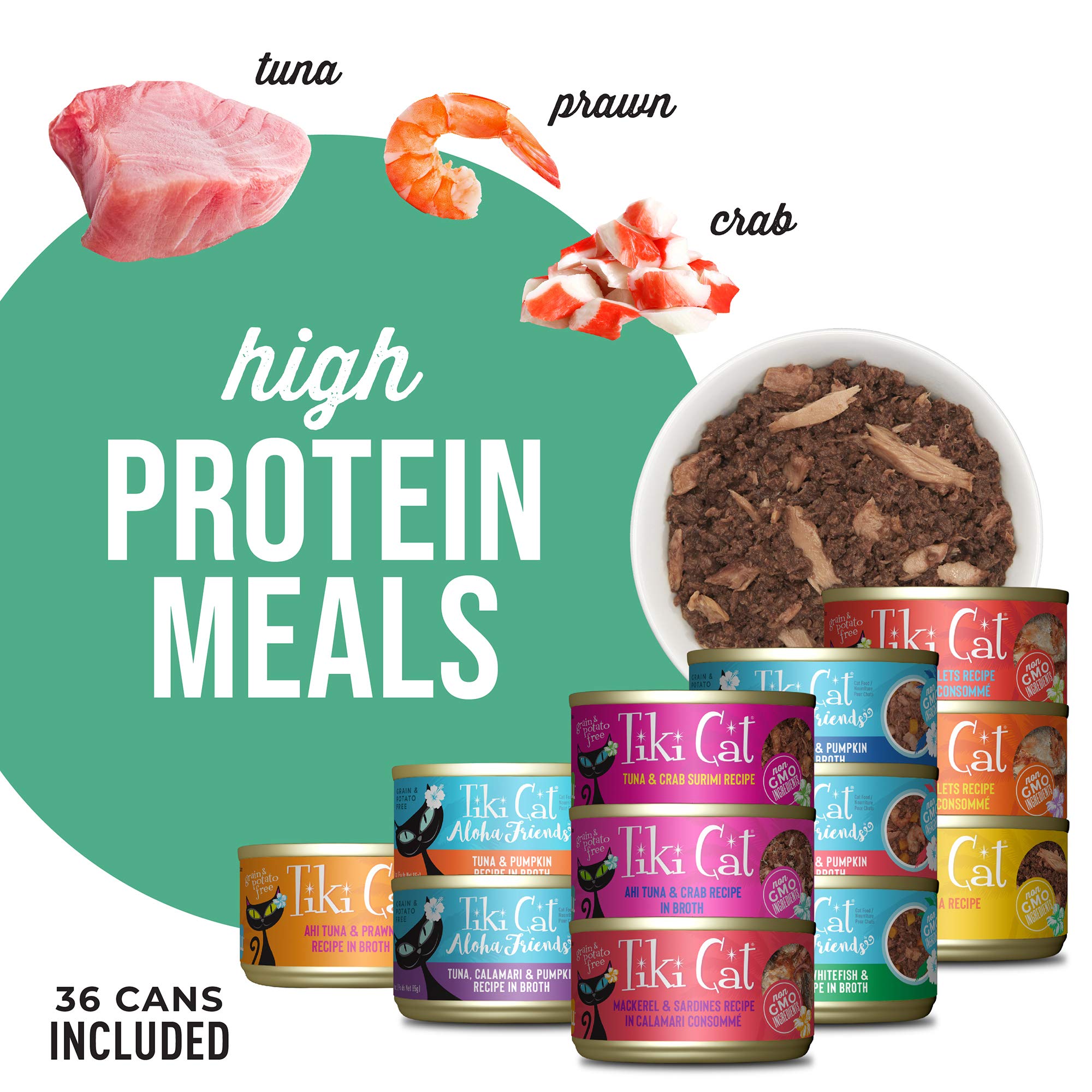 Tiki Cat Mega Pack tuna-tilapia in broth delivers carnivore-friendly meals
