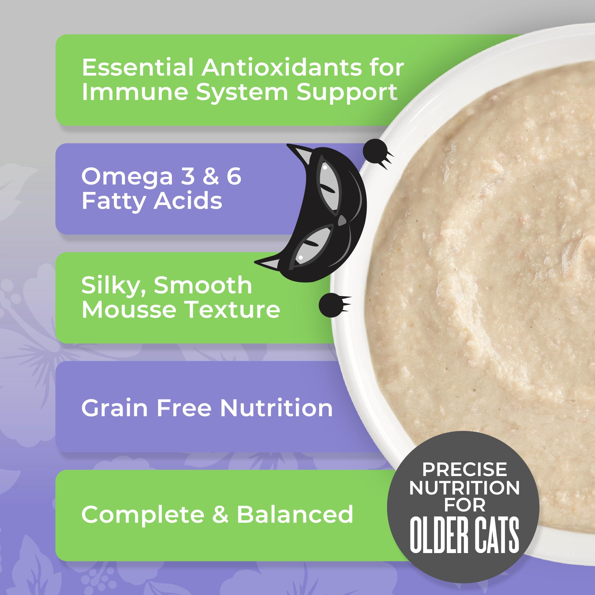 Ingredient panel shows chicken, duck, duck liver with antioxidants and omegas.