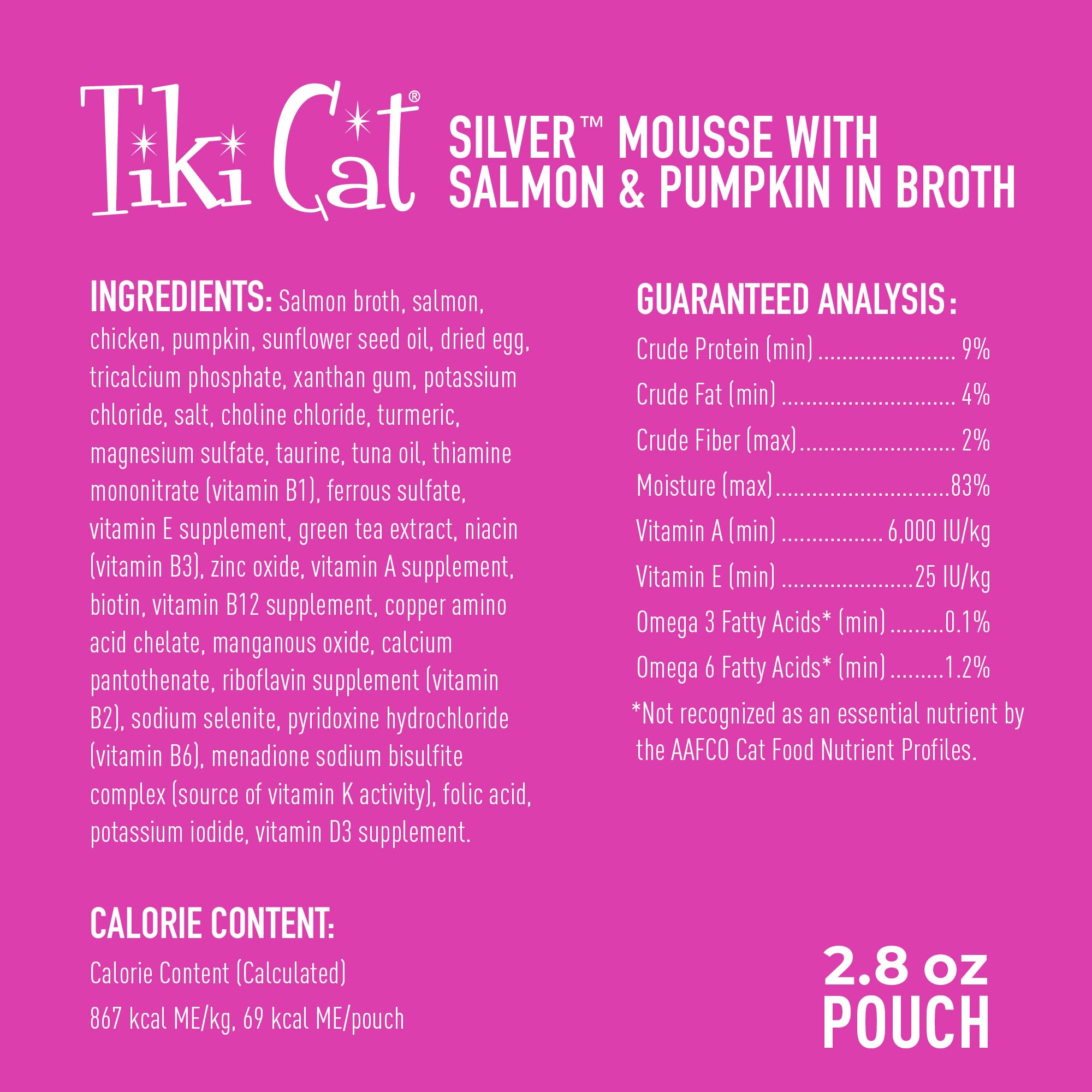 Tiki Cat Silver Mousse senior pumpkin fiber image supports gentle digestion