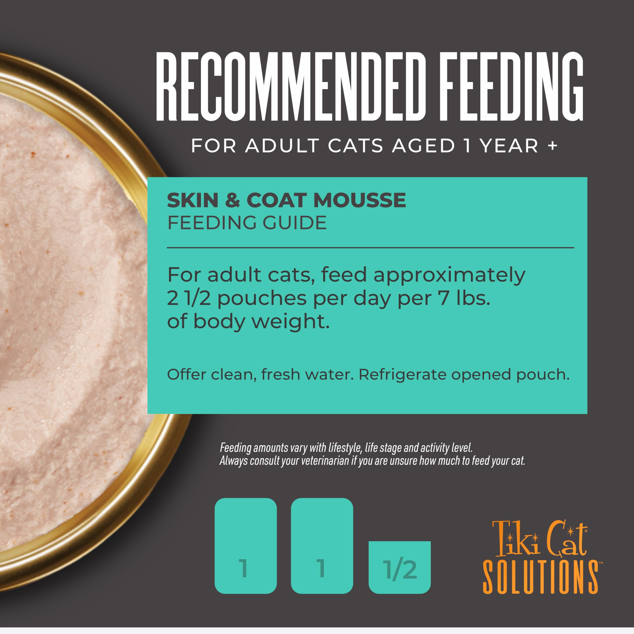 TIKI PETS Omega fatty acids graphic showcases omega 3 & 6 benefits