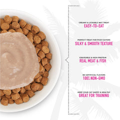 TIKI PETS Stix Mousse variety flavors display inviting feline snacking options