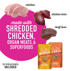 TIKI PETS Tiki Dog Aloha Petites soft texture chicken chunks for small dogs.