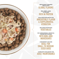 Tiki Pets Tiki Dog Taste of the World features real ingredients dogs love