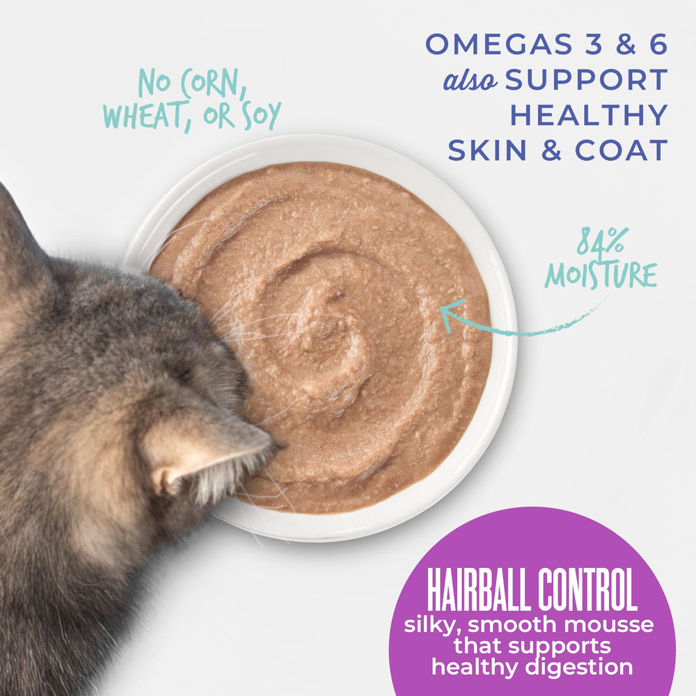Silky-smooth mousse texture emphasizes easy-to-chew consistency