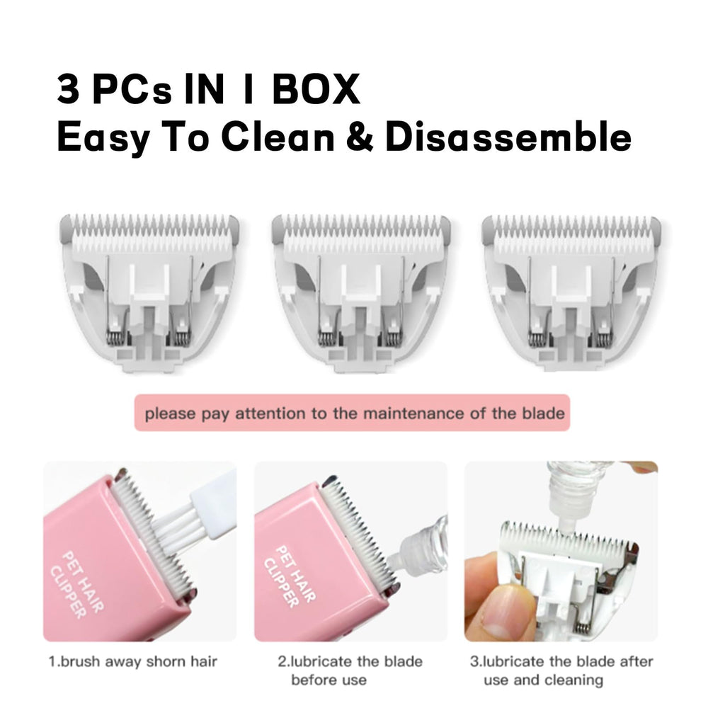 Ceramic blade head ready on clipper for safe, precise grooming.