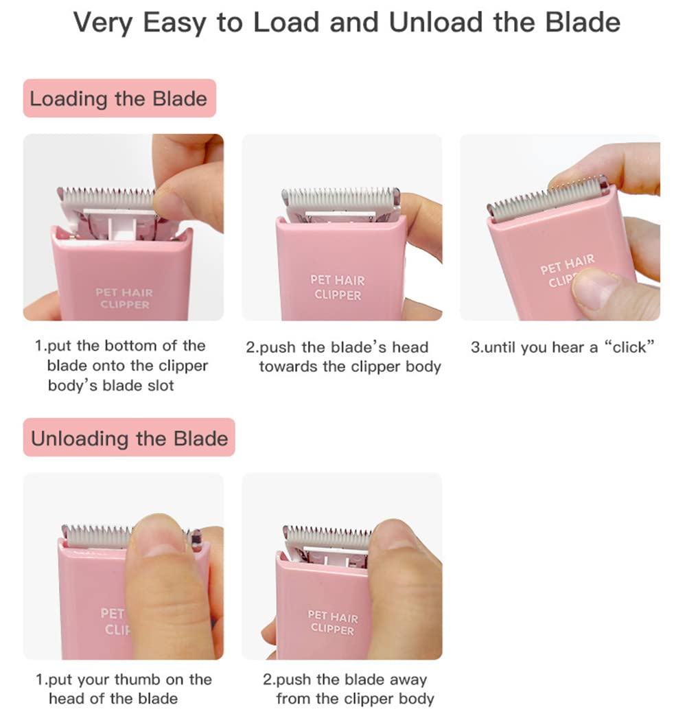 Three blades per set provide quick replacements during grooming.