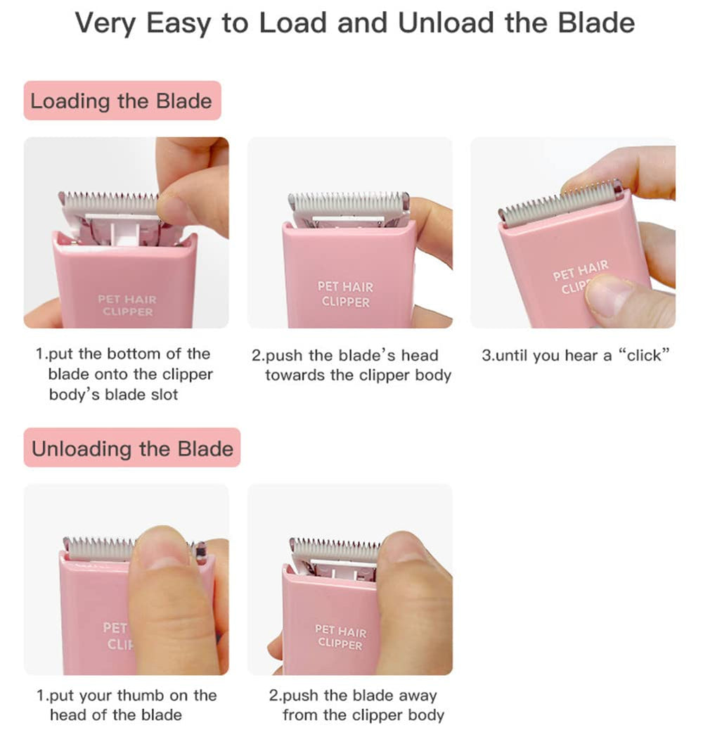 Three blades per set provide quick replacements during grooming.