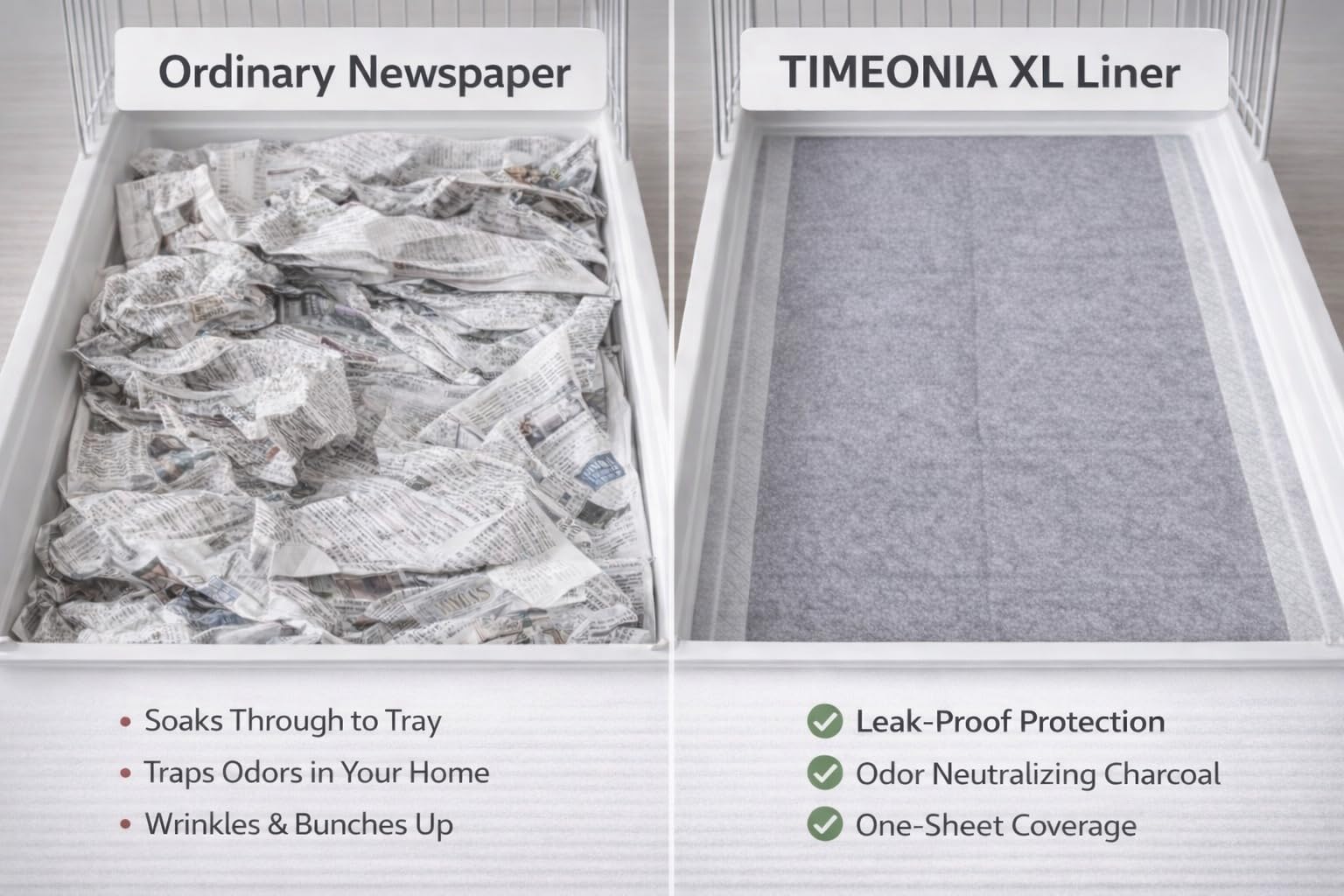 TIMEONIA XL seven-layer leak-proof core protects the tray.