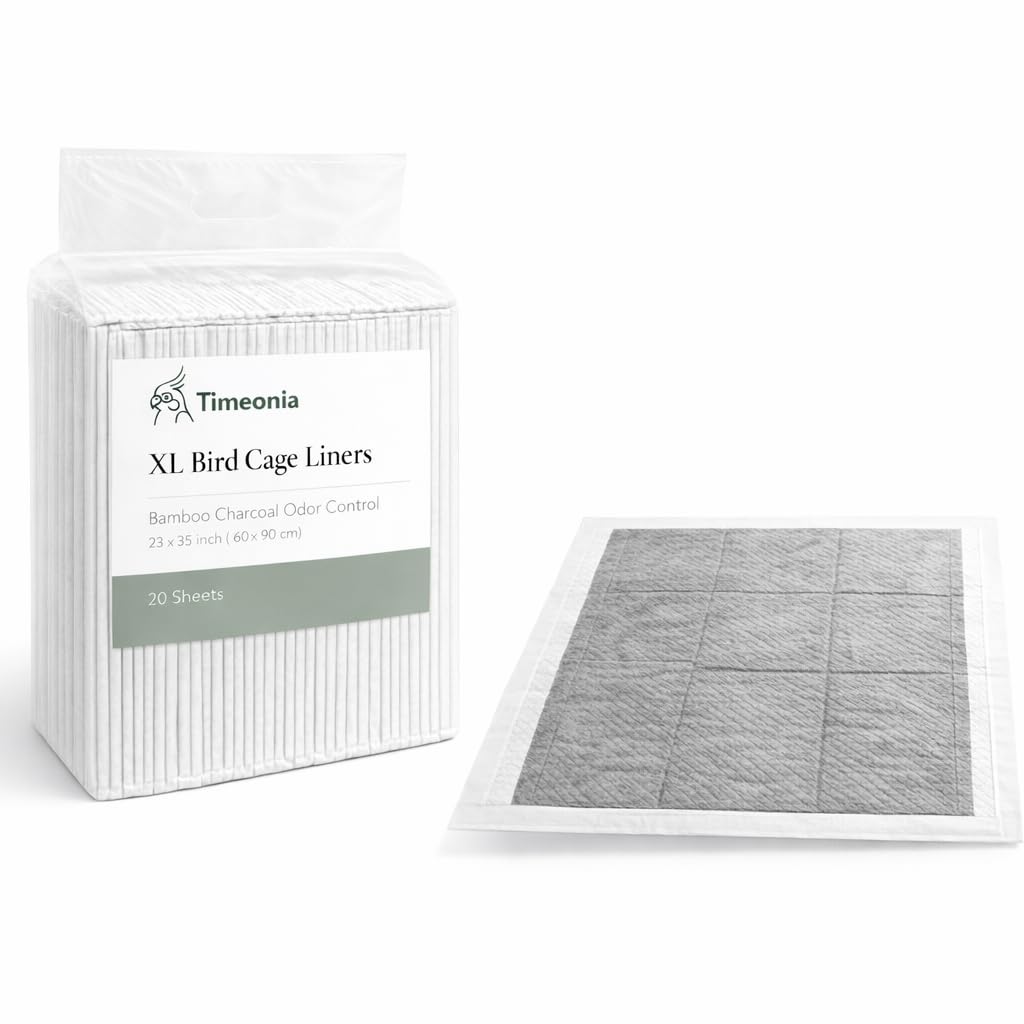 TIMEONIA XL liner with bamboo charcoal odor absorption for cleaner cages.