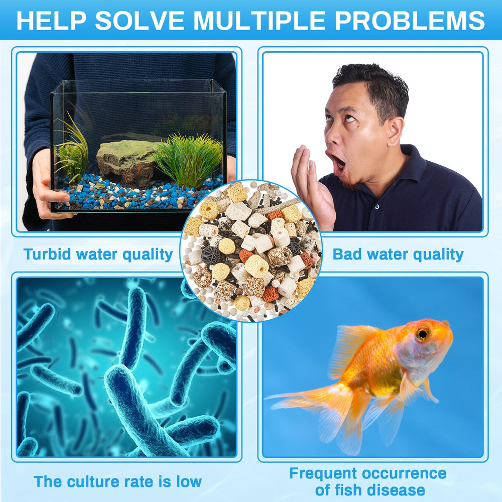 Timgle zeolites and activated carbon closeup purify water and remove impurities.