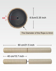TIMHAKA thick 4mm sisal rope boosts wear resistance.