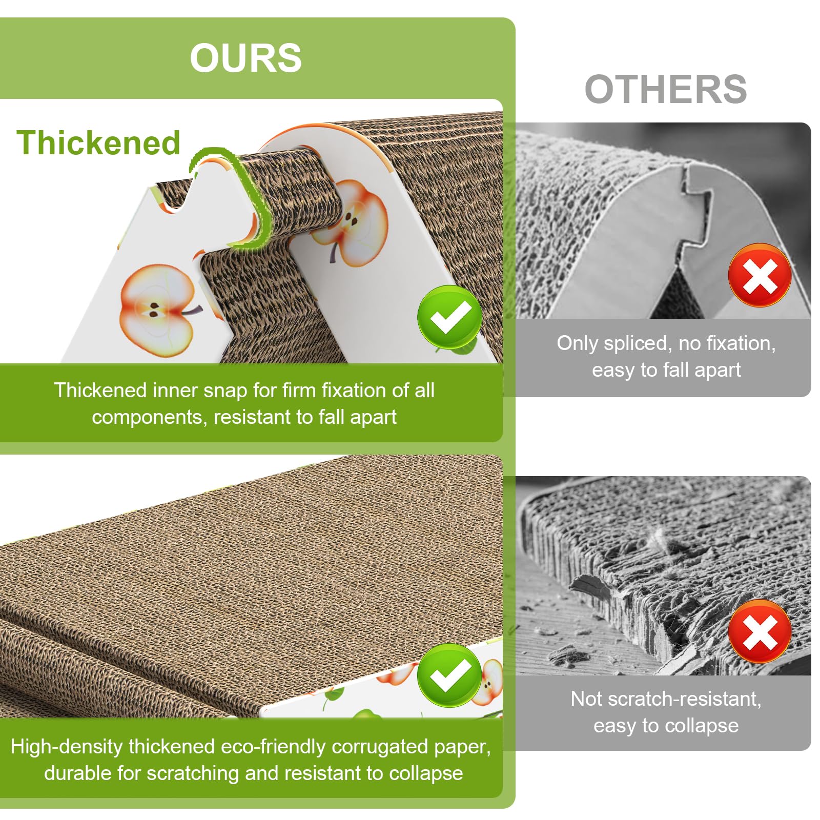 TIMHAKA triangle cat scratcher keeps furniture safe during indoor play.