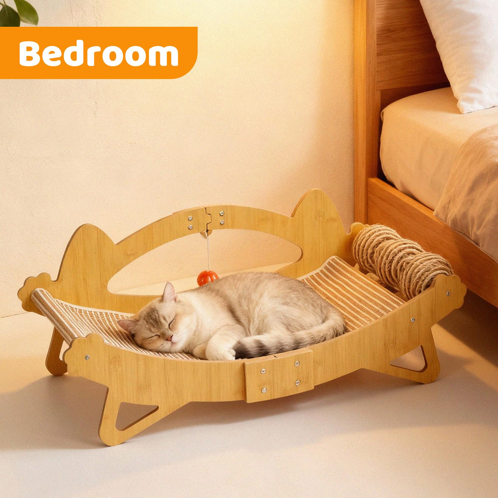 TIMIEEYA ball toy provides playful interaction for cats.