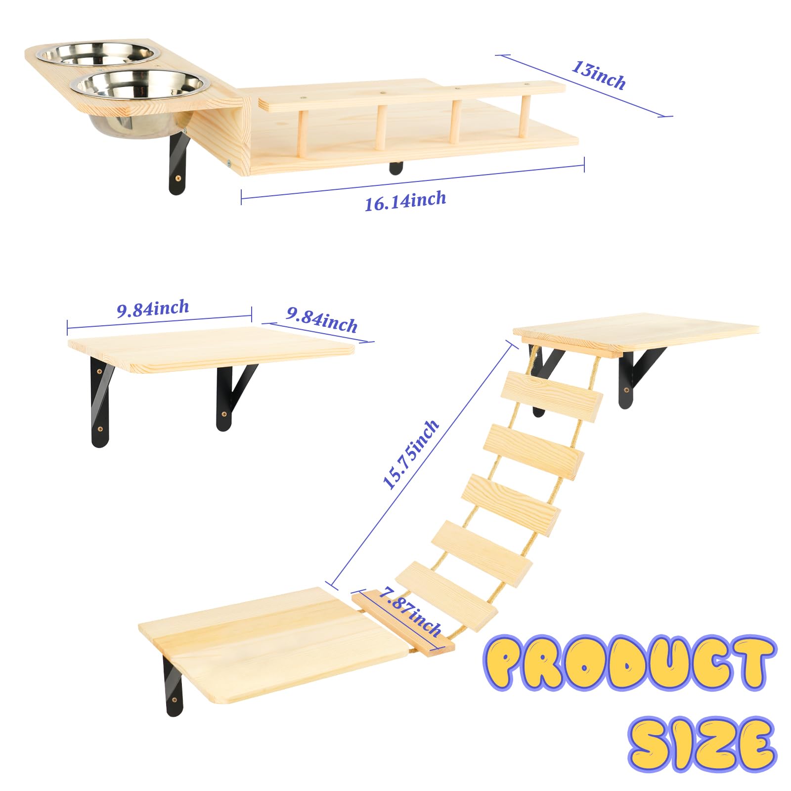 TIMIEEYA bridge-ladder offers multi-level exploration for curious cats