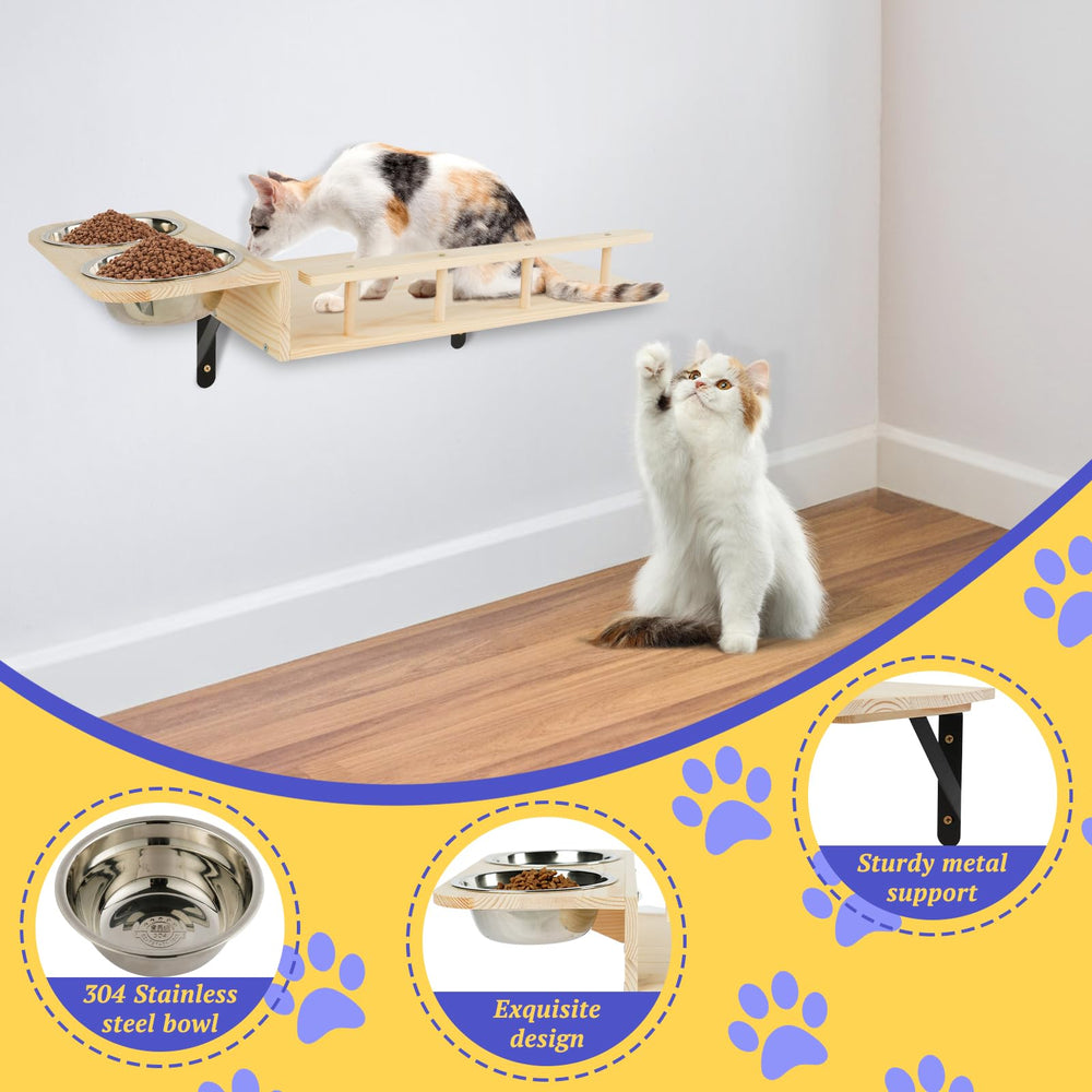 TIMIEEYA wall-steps provide secure resting perches for cats