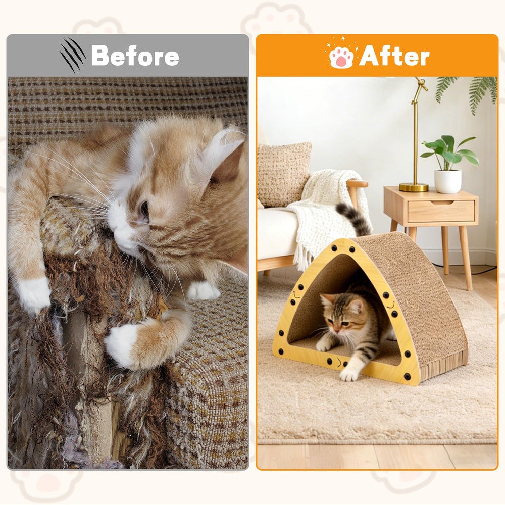 TIMIEEYA durable cardboard materials withstand active scratching while staying lightweight.