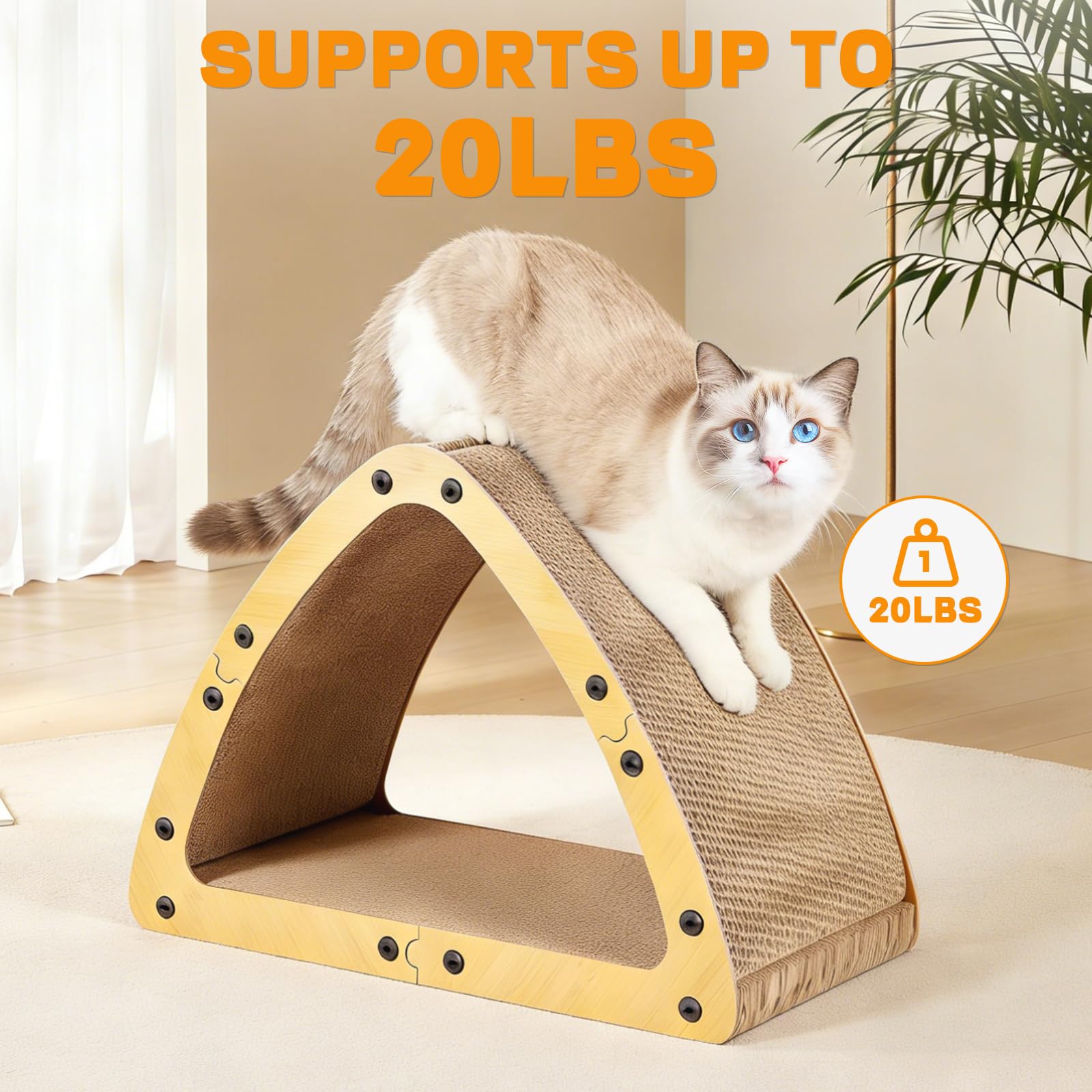 TIMIEEYA easy-assembly cat house installs in minutes with no tools.