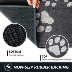 Timo dog door mat is easy to clean via vacuum, hose, or machine wash.
