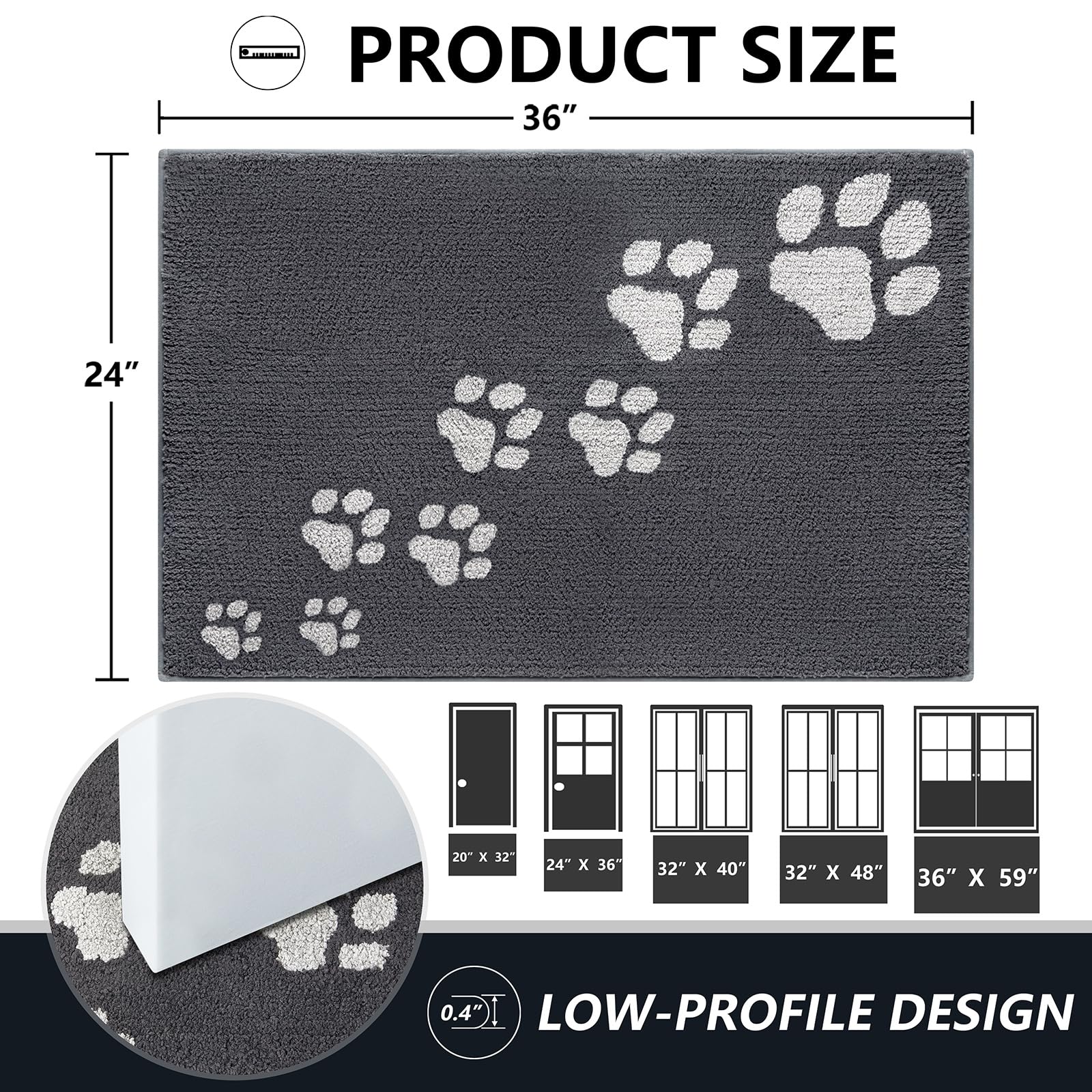 Timo dog door mat is suitable for indoor and outdoor use against muddy weather.