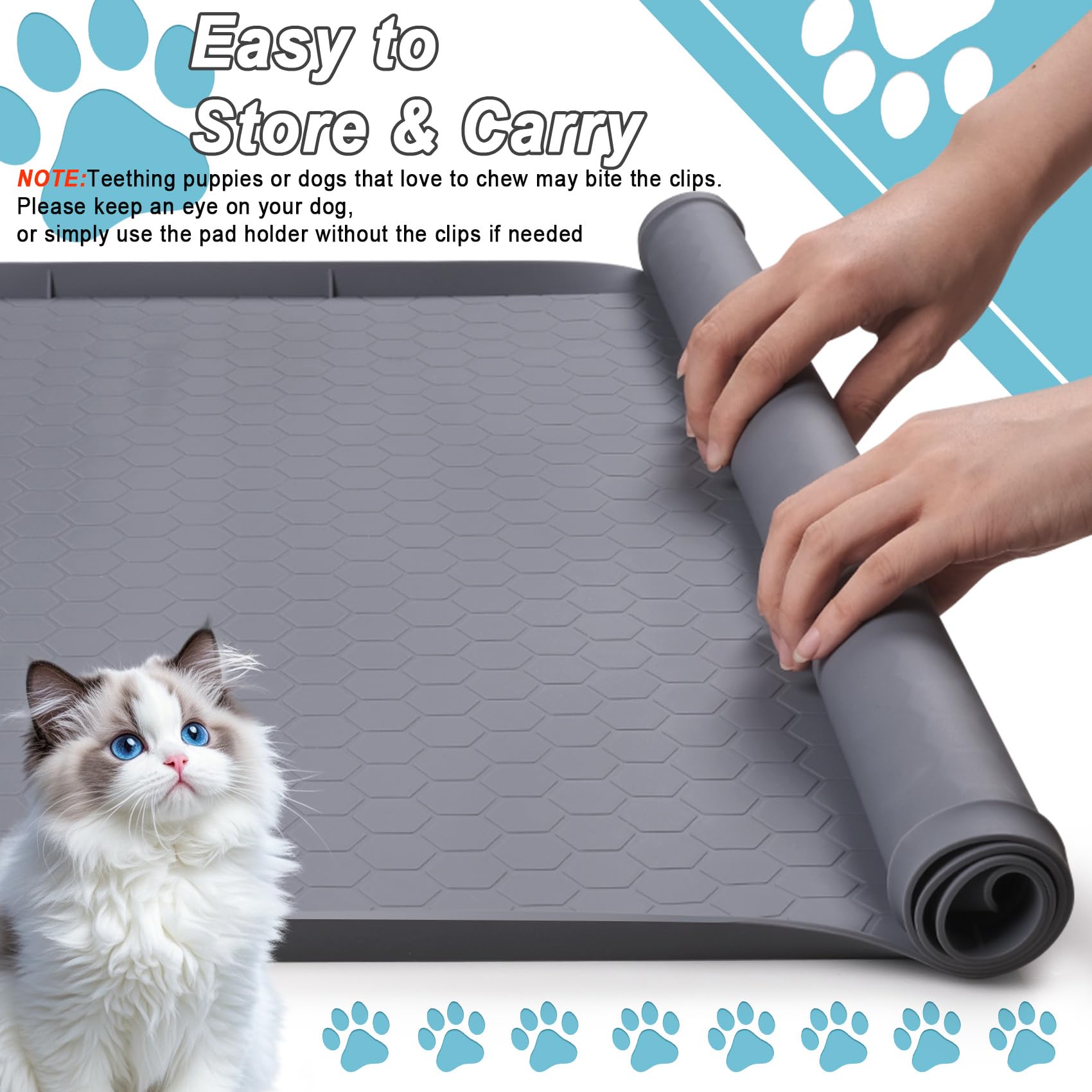 TIMOHCR included six clamps secure the mat in place for stability.